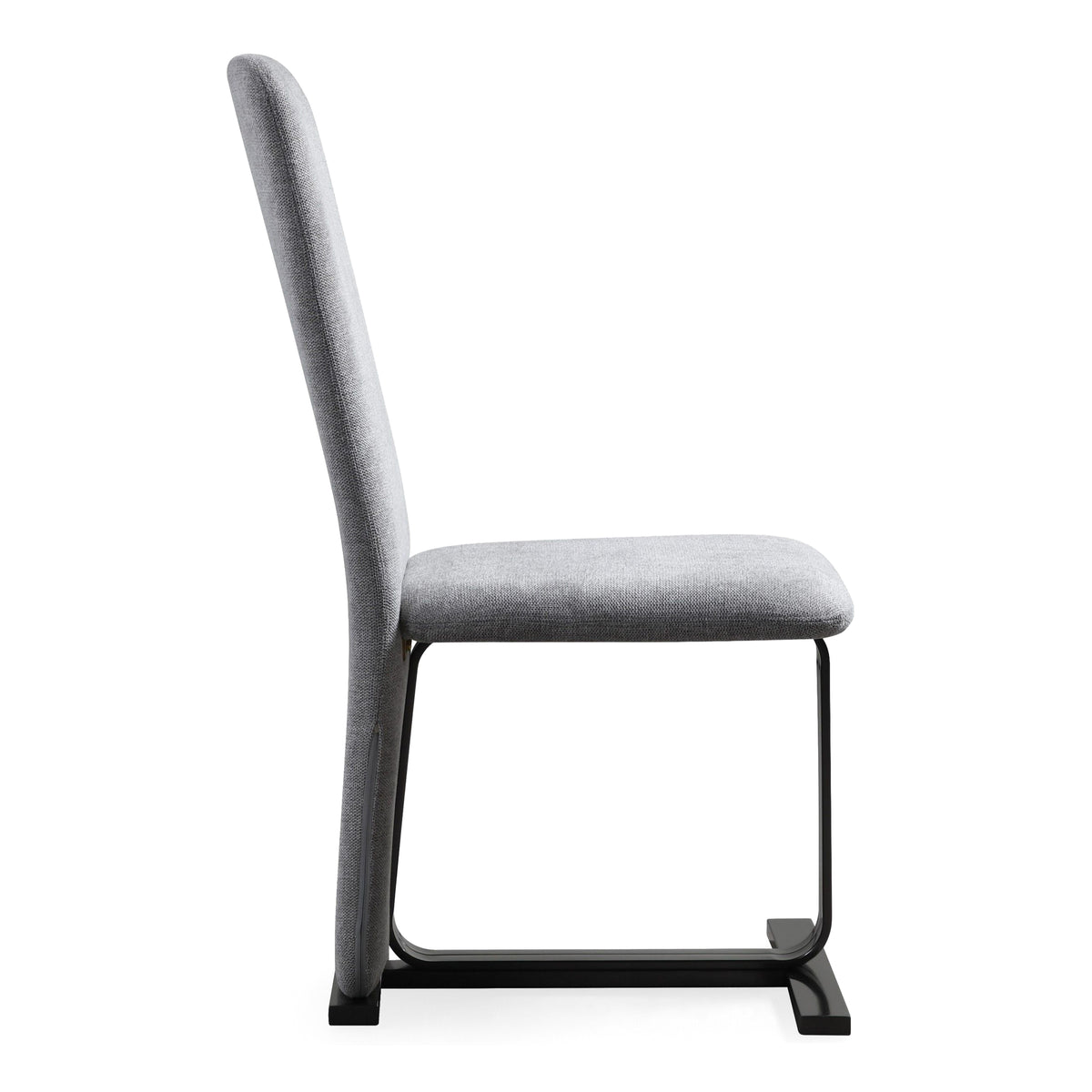 Tasha Modern Grey Linen + Brushed Gunmetal Dining Chair (Set of 2)