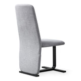 Tasha Modern Grey Linen + Brushed Gunmetal Dining Chair (Set of 2)