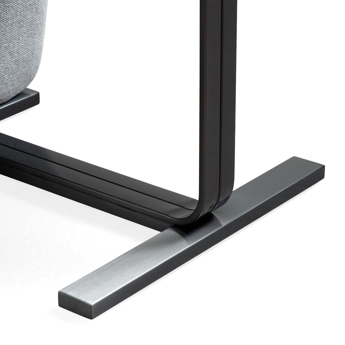 Tasha Modern Grey Linen + Brushed Gunmetal Dining Chair (Set of 2)