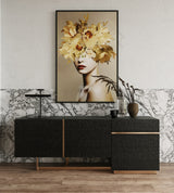 Tasha Modern Black Ash + Brushed Gold Buffet