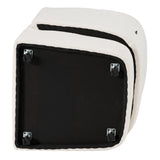 Tassell Modern Ivory Fabric Dining Chair with Castor Wheels