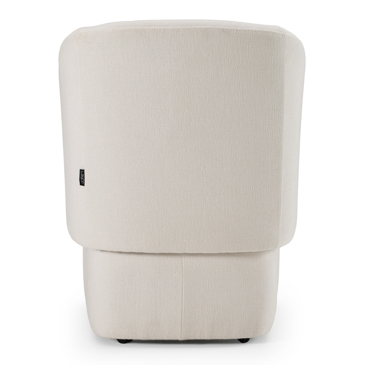 Tassell Modern Ivory Fabric Dining Chair with Castor Wheels