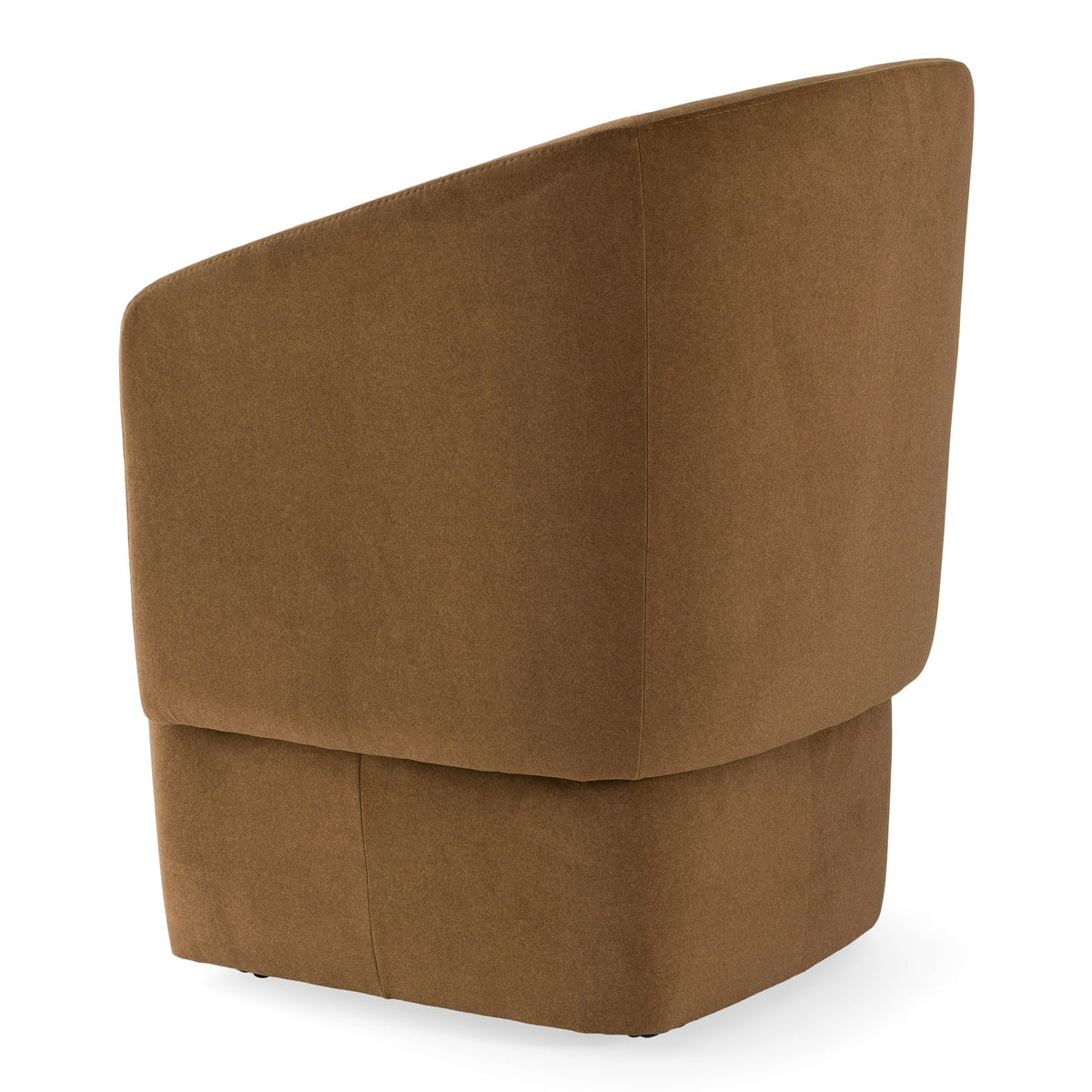 Tassell Modern Brown Fabric Dining Chair with Castor Wheels