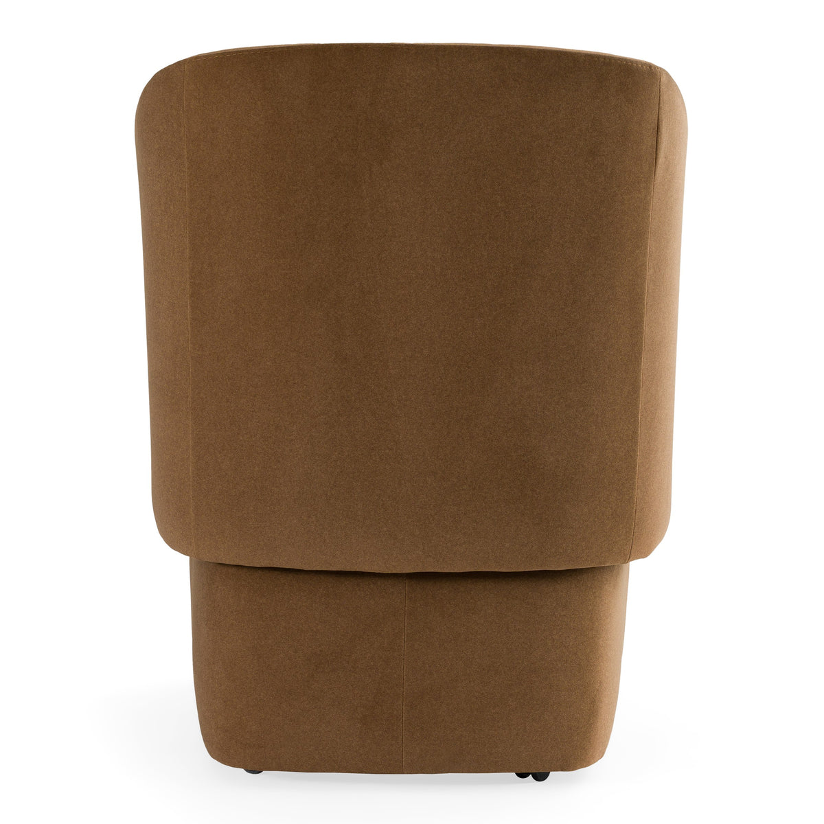 Tassell Modern Brown Fabric Dining Chair with Castor Wheels