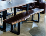 Taylor Large 87" Modern Live Edge Wood Dining Bench