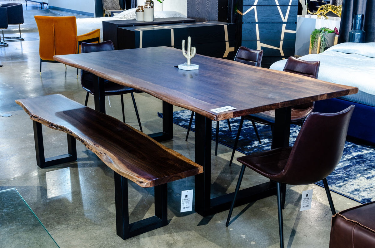 Taylor Modern Live Edge Wood Small 79" Dining Bench