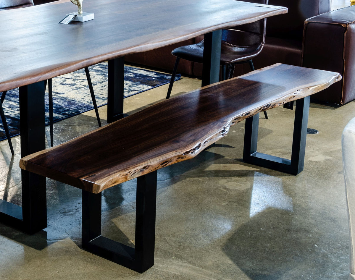 Taylor Modern Live Edge Wood Small 79" Dining Bench