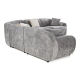 Terra Modern Grey Fabric Sectional Sofa