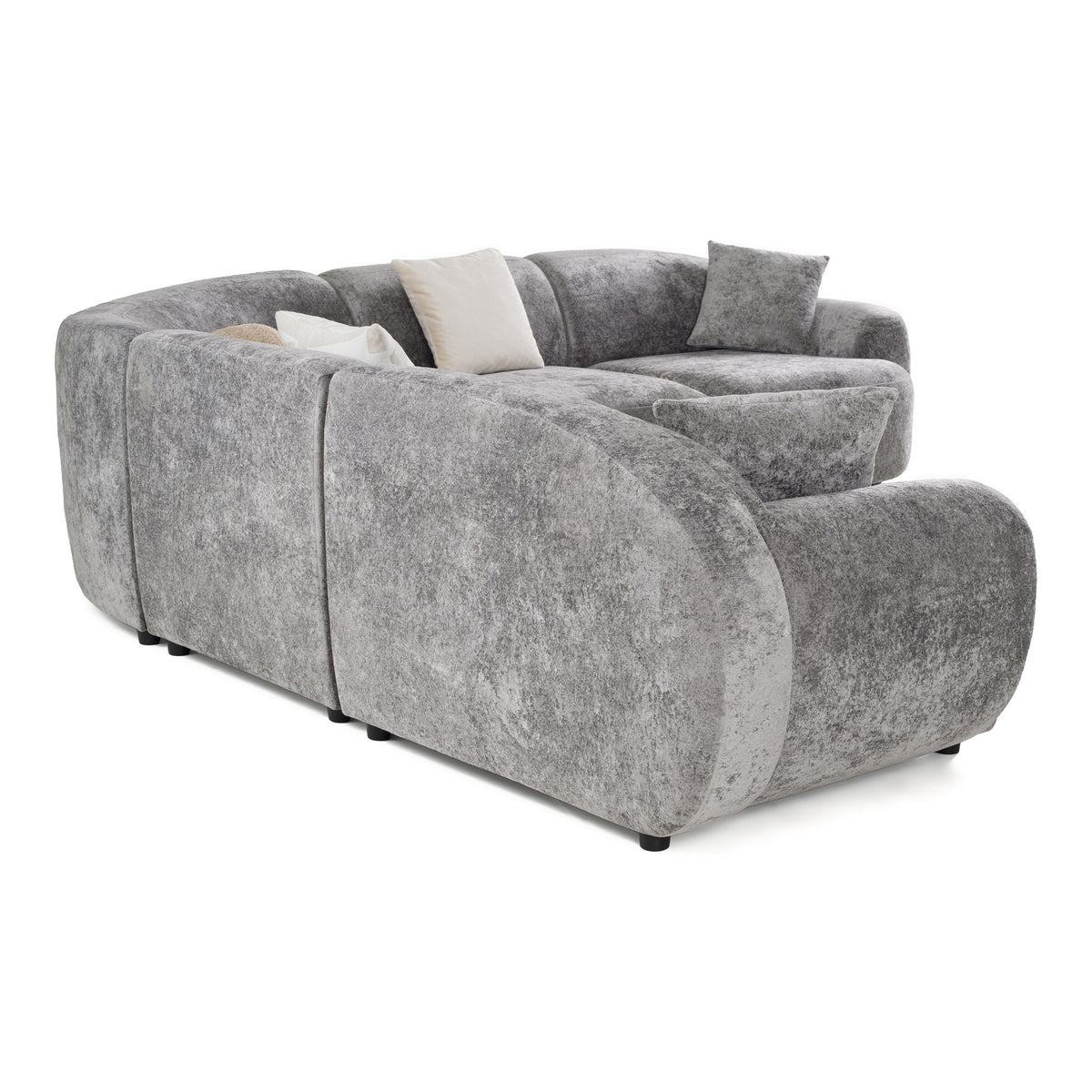 Terra Modern Grey Fabric Sectional Sofa