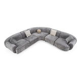 Terra Modern Grey Fabric Sectional Sofa