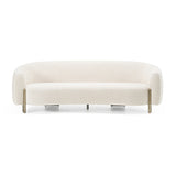 Thrive Modern Beige Fabric + Antique Brass Sofa