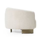 Thrive Modern Beige Fabric + Antique Brass Sofa