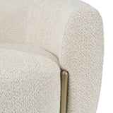 Thrive Modern Beige Fabric + Antique Brass Sofa