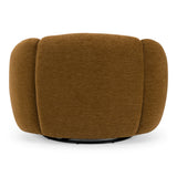 Thune Modern Brown Fabric Swivel Accent Chair