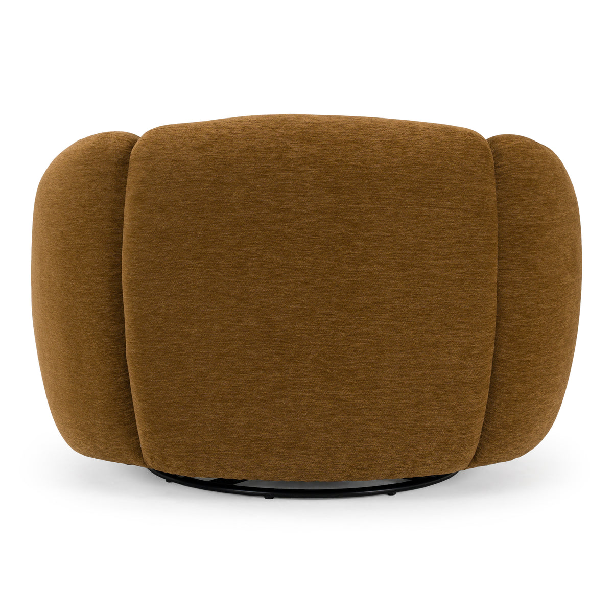 Thune Modern Brown Fabric Swivel Accent Chair