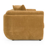 Tiene Modern Orange Fabric 3-Seat Sofa