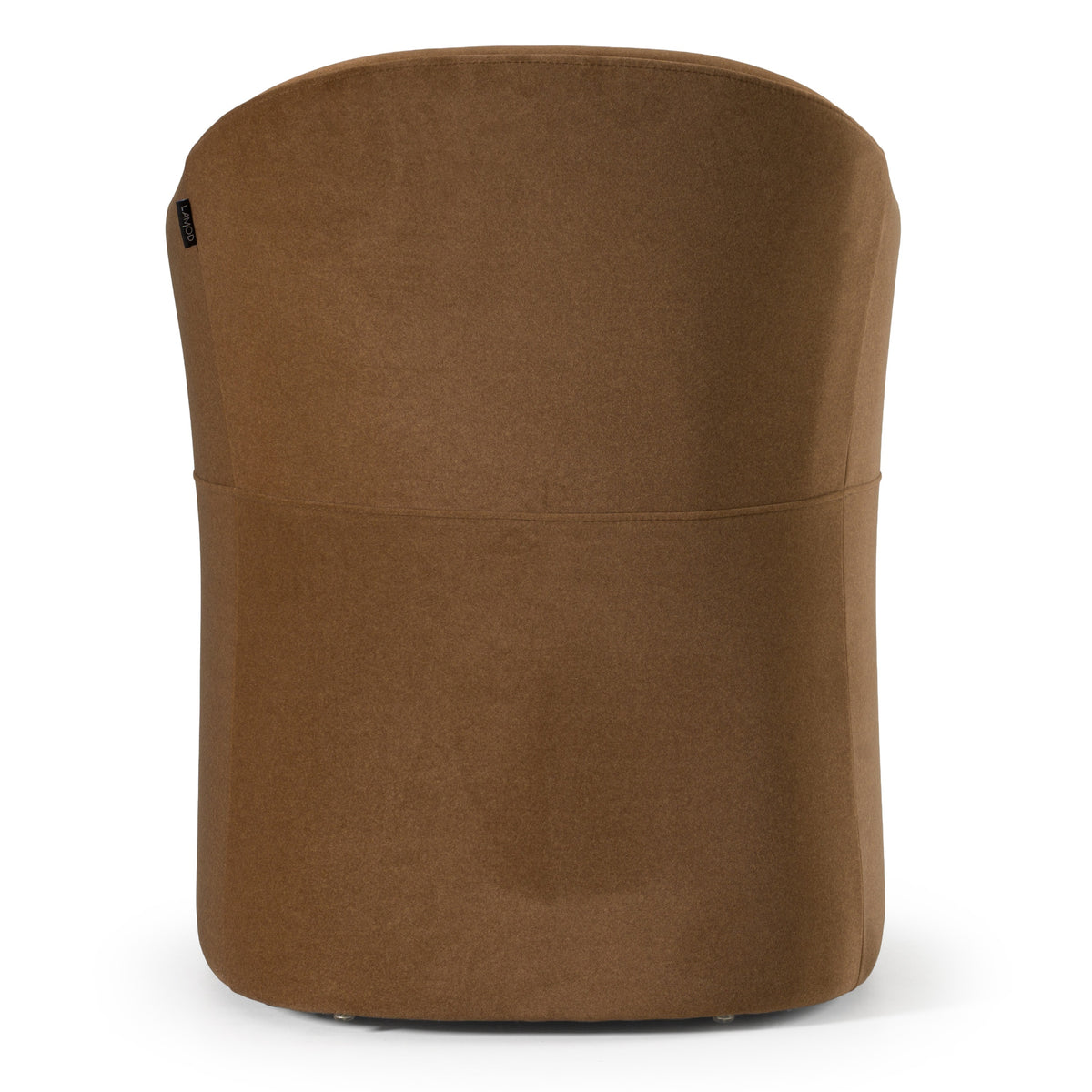 Timothy Modern Brown Fabric Dining Chair with Castor Wheels