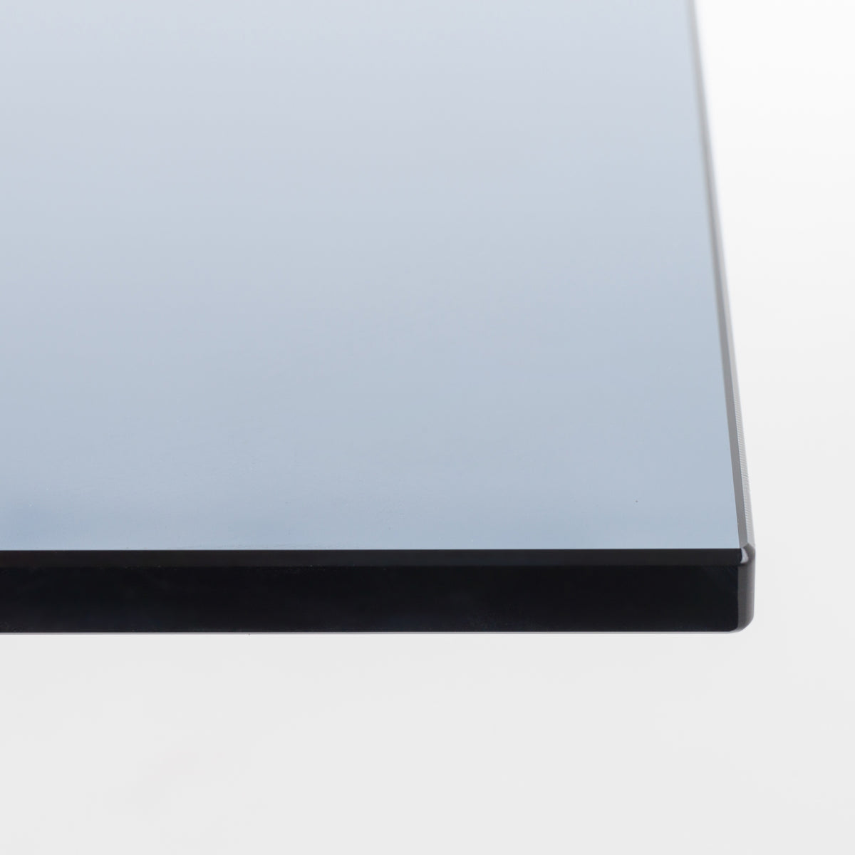 Token Modern Smoked Grey Glass and Rosegold Dining Table