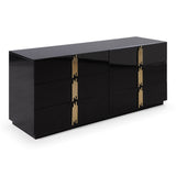 Token Modern Black + Gold Wide Dresser