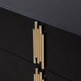 Token Modern Black + Gold Wide Dresser