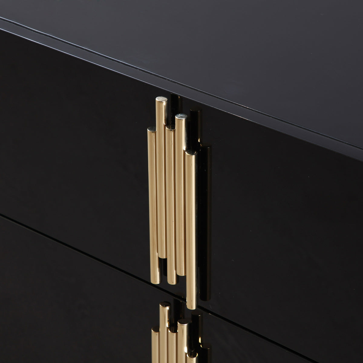 Token Modern Black + Gold Wide Dresser