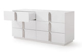 Token Modern White & Stainless Steel Dresser