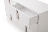 Token Modern White & Stainless Steel Dresser