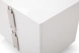 Token Modern White & Stainless Steel Dresser