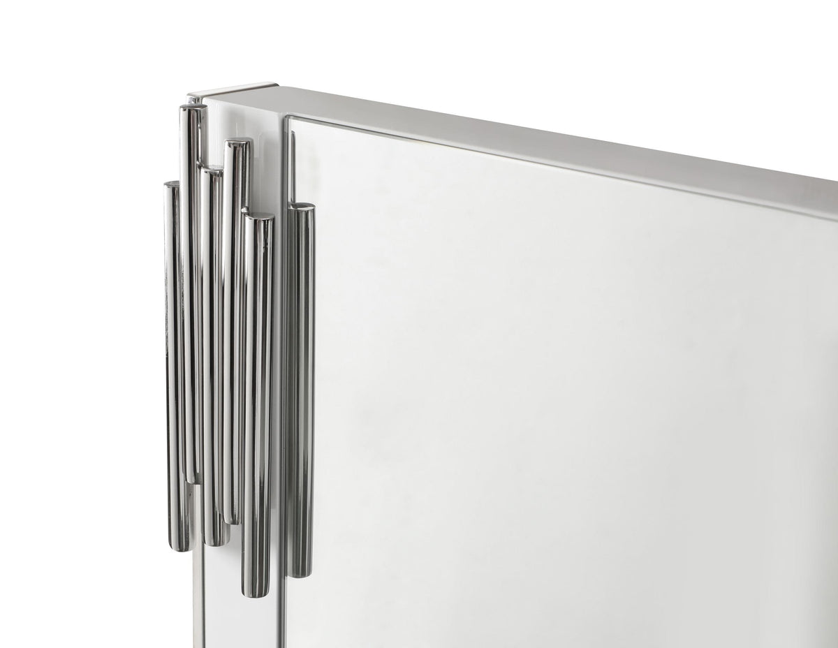 Token Modern White & Stainless Steel Mirror