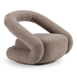 Tony Modern Brown Fabric Swivel Accent Chair