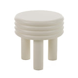 Townley Contemporary White Round End Table