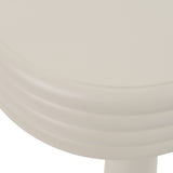 Townley Contemporary White Round End Table