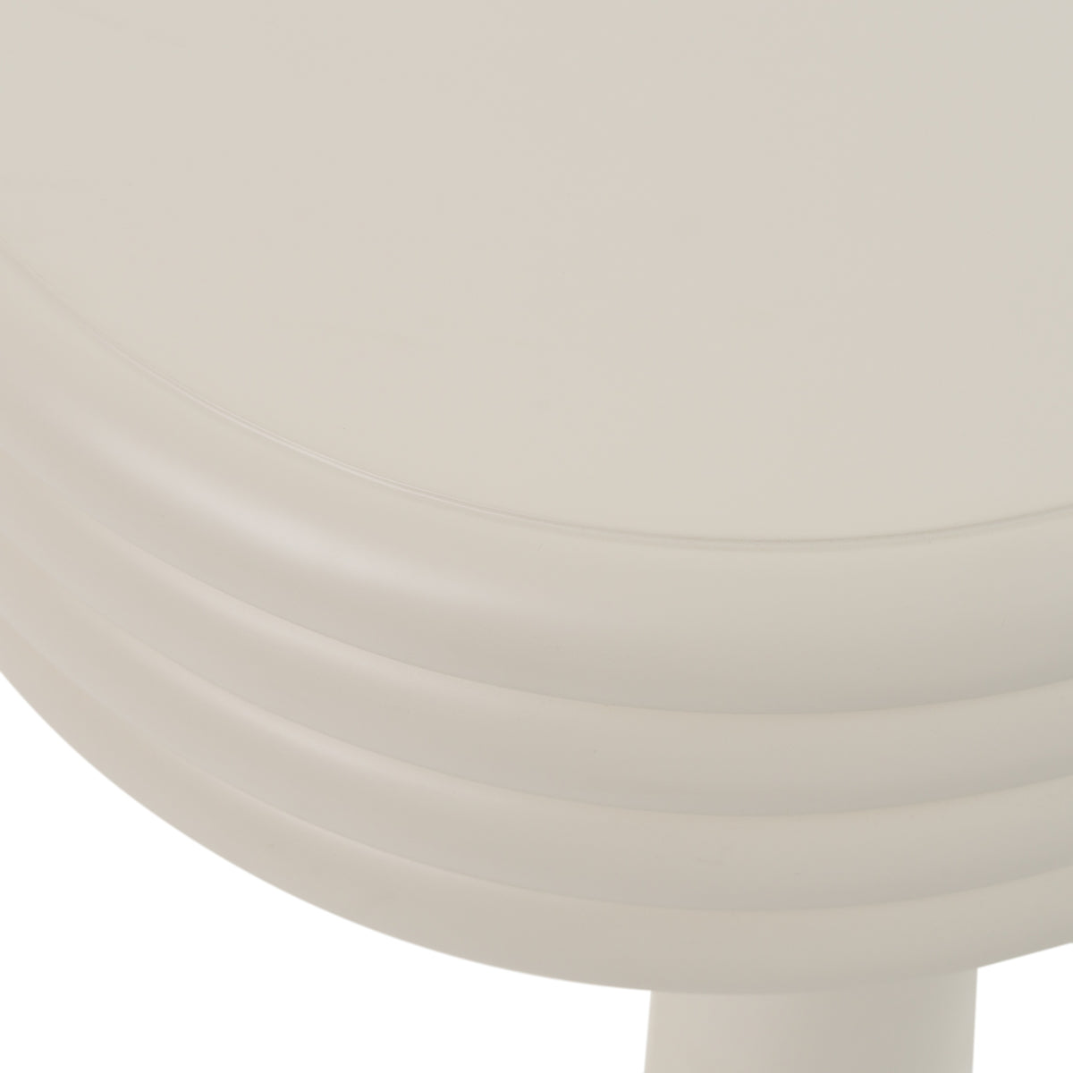 Townley Contemporary White Round End Table
