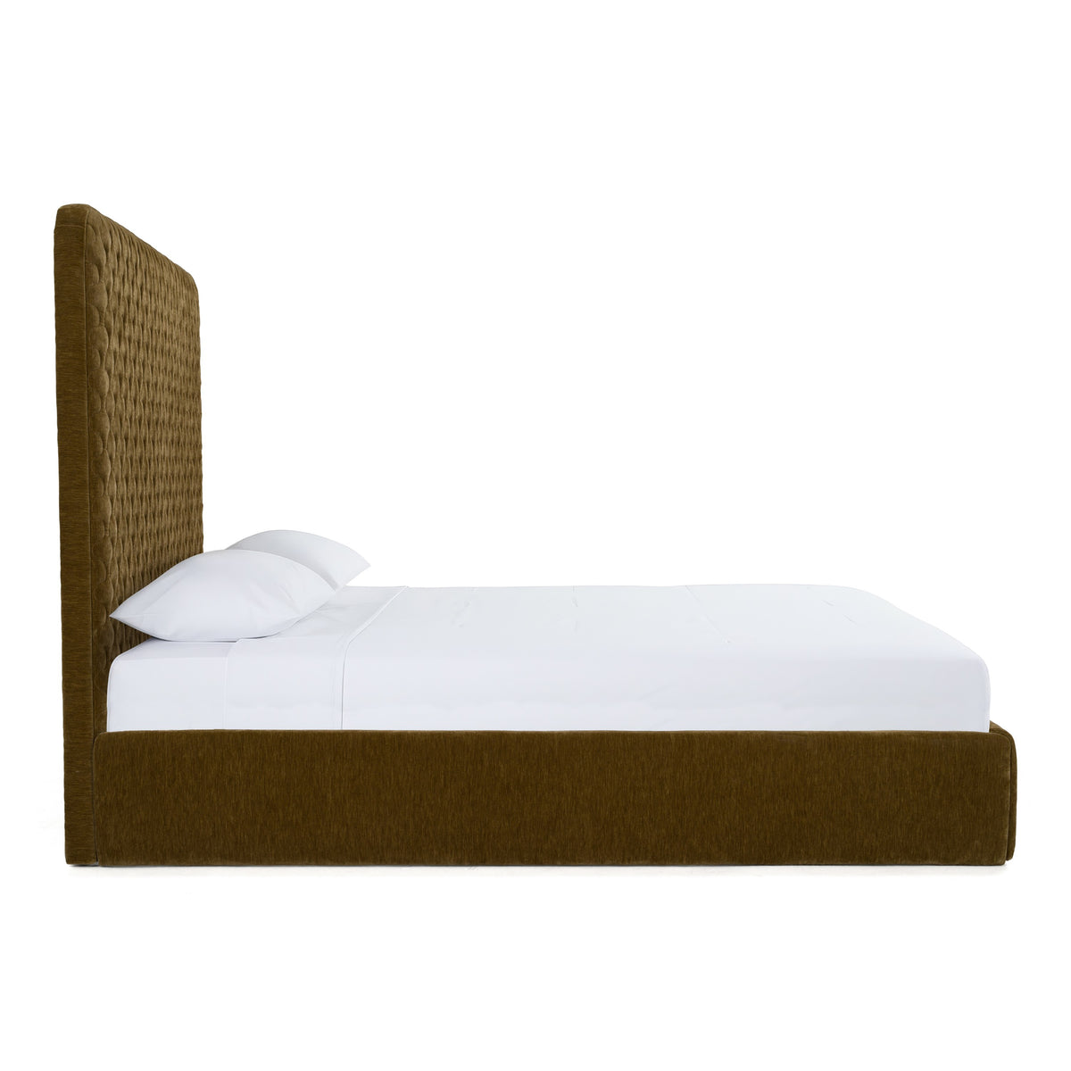 Trieste Modern Brown Fabric Bed