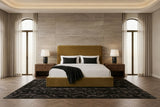 Trieste Modern Brown Fabric Bed