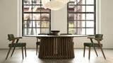 Truman Mid-Century Modern Walnut Oval Dining Table