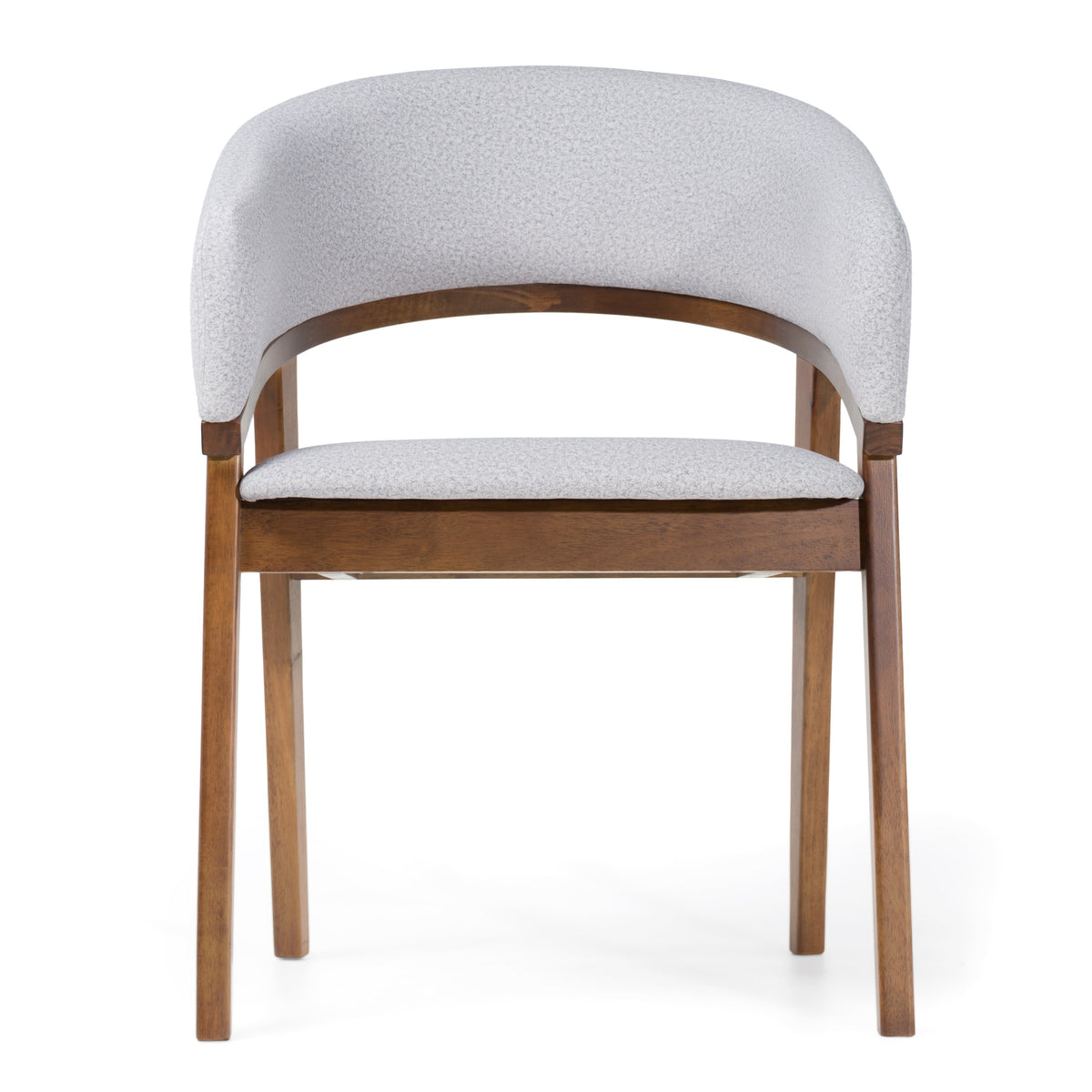 Truman Mid-Century Modern Grey + Walnut Dining Chair