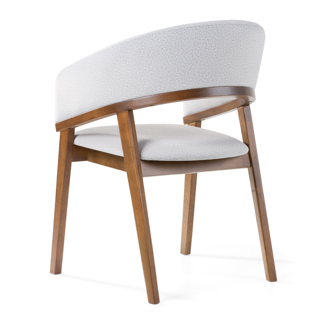 Truman Mid-Century Modern Grey + Walnut Dining Chair