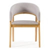 Truman Mid-Century Modern Grey + Natural Oak Dining Chair