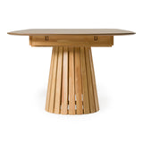 Truman Mid-Century Modern Natural Oak Extendable Dining Table