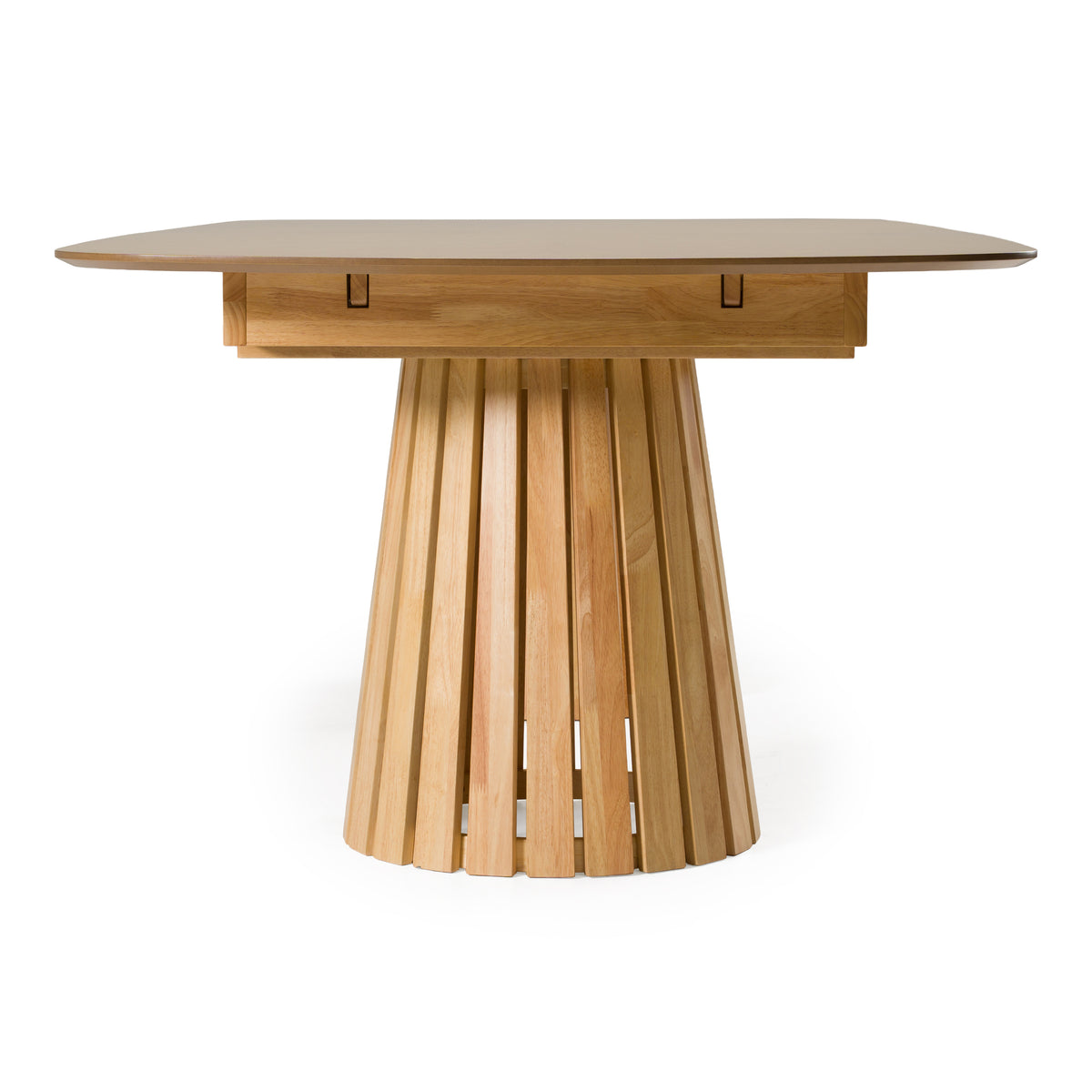 Truman Mid-Century Modern Natural Oak Extendable Dining Table
