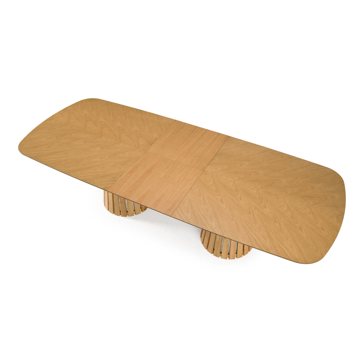 Truman Mid-Century Modern Natural Oak Extendable Dining Table