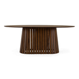 Truman Mid-Century Modern Walnut Oval Dining Table