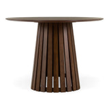 Truman Mid-Century Modern Walnut Oval Dining Table