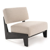 Tucker Mid-Century Modern Light Grey Fabric + Black Walnut Accent Chair