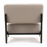 Tucker Mid-Century Modern Light Grey Fabric + Black Walnut Accent Chair