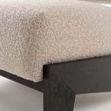 Tucker Mid-Century Modern Light Grey Fabric + Black Walnut Accent Chair