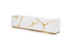 Aspen Modern White & Gold TV Stand