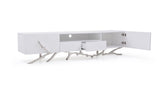 Legend 79"-Wide Modern White TV Stand