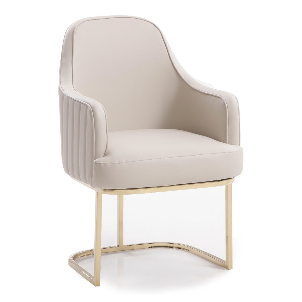 Tyler Modern Grey + Gold Dining Chair